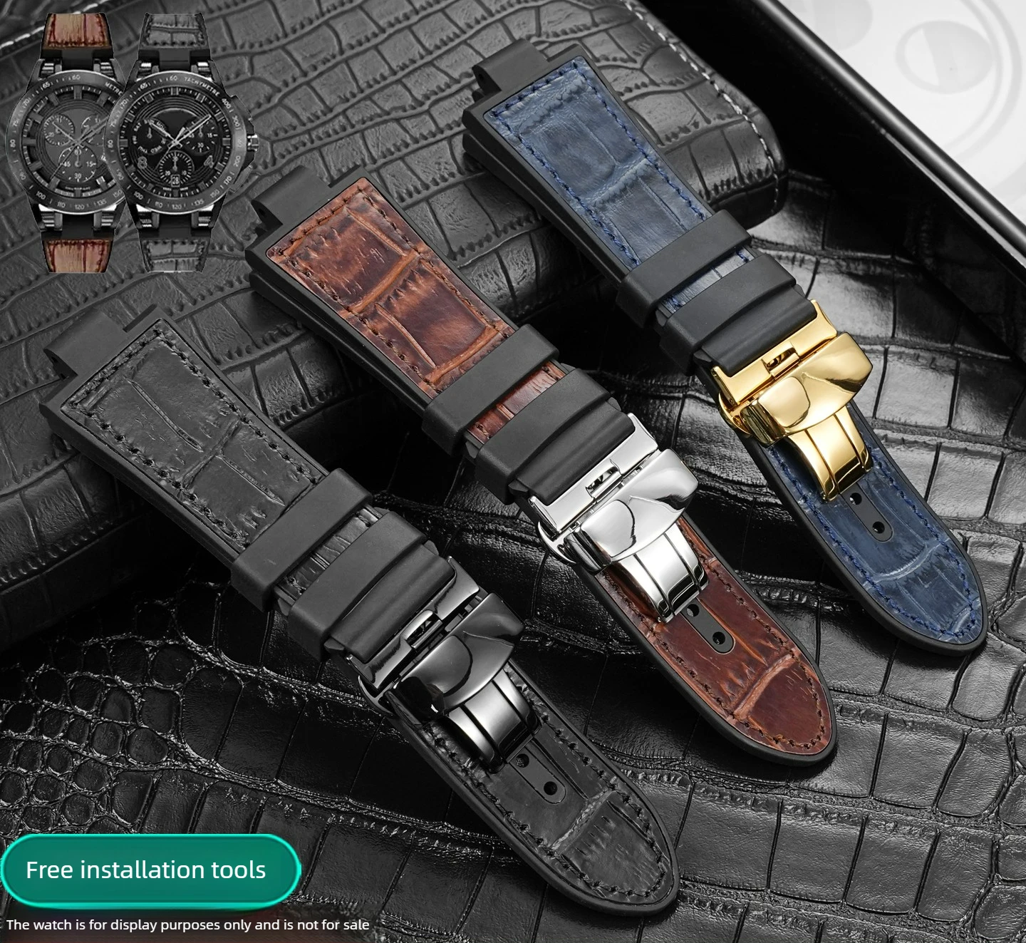 Для часов Versace: ремешок из фторэластомера SportVERB0018 00218, кожаный ремешок