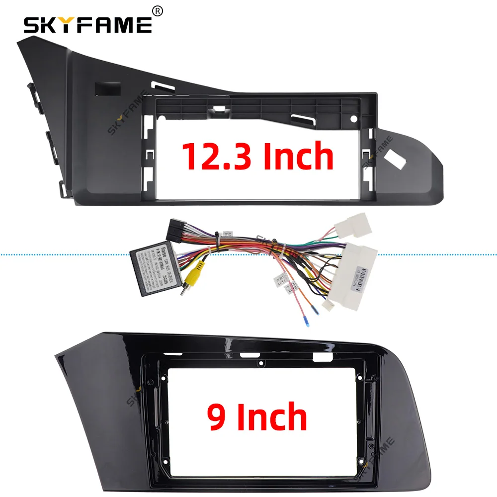 

SKYFAME 9/12,3 дюйма автомобильная рама, лицевой адаптер Canbus Box, Android радиоприемник, комплект панели для крепления приборной панели для Hyundai Elantra