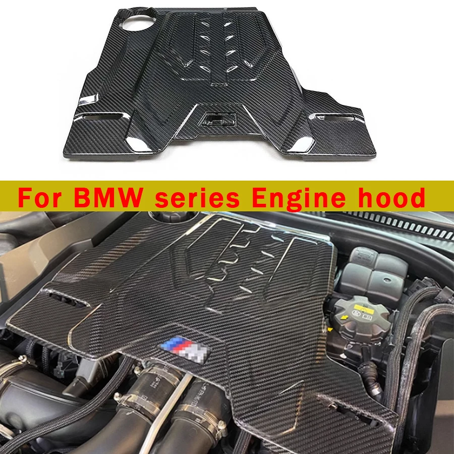 For BMW series M5 F90 M8 F91 F92 F93 Dry Carbon fiber engine hood Replacement installation engine hood cover Car Accessories