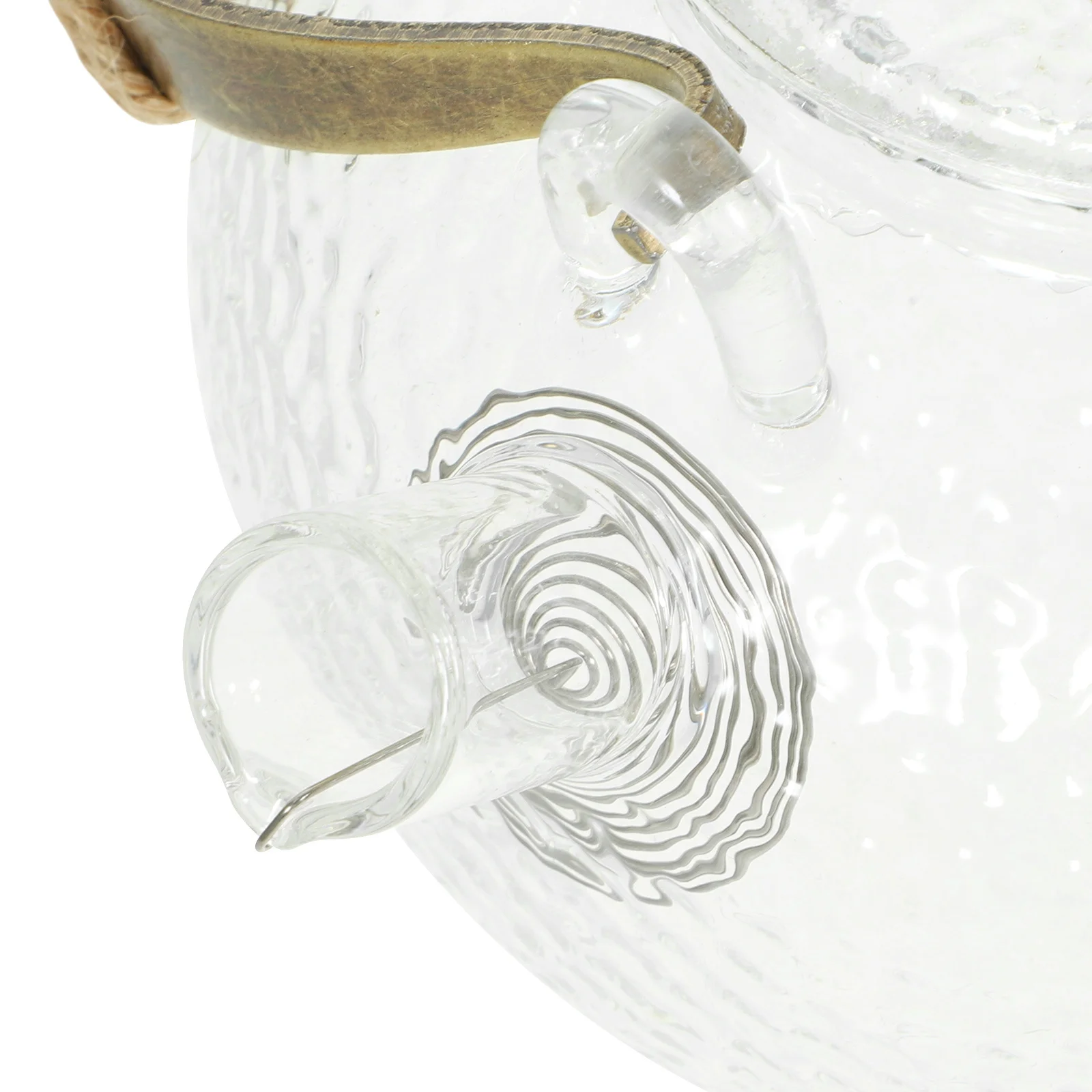 

Hammer Textured Water Kettle Glass Heating Pot Sturdy Trustworthy Tool Easy to Use Clean Retro Practical Elegant Handle