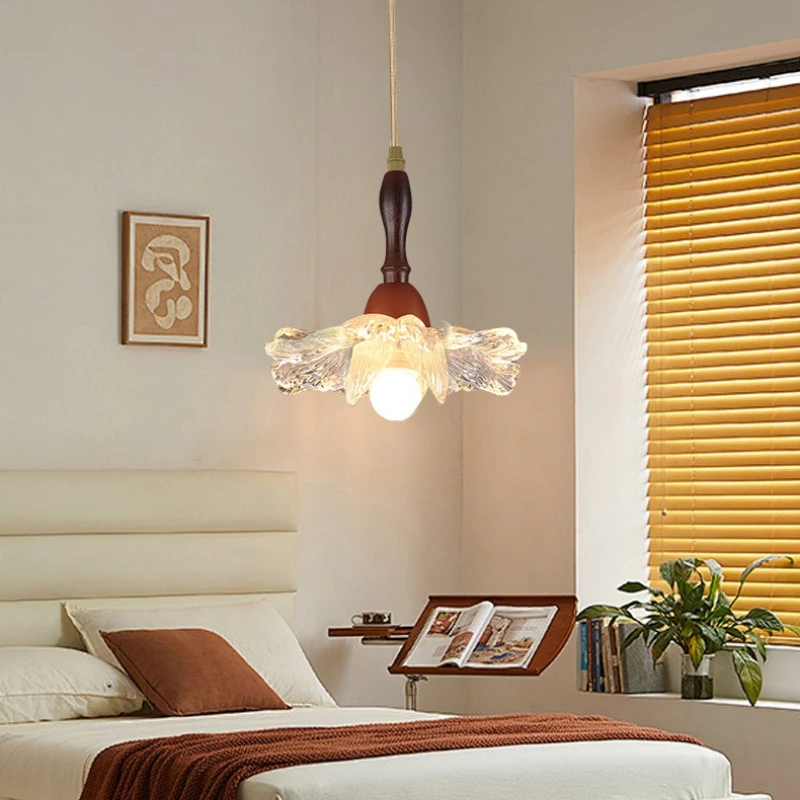 Modern Minimalist LED Pendant Lights Bedroom Study Living Room Bar Illumination Luminaires Glass Embellish Ceiling Chandeliers
