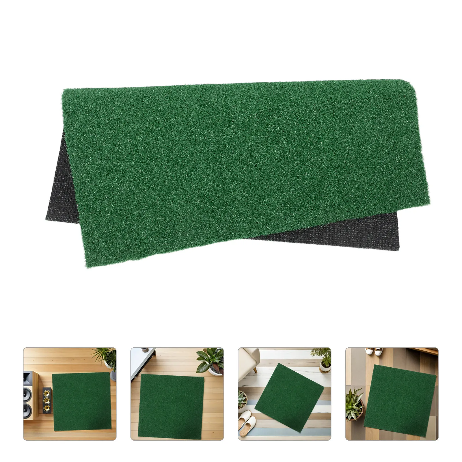Realistic Artificial Grass Manhole Cover Decoration Square Turf Patch Outdoor Patio Lawn Synthetic Turf Tile Fake Grass Patio