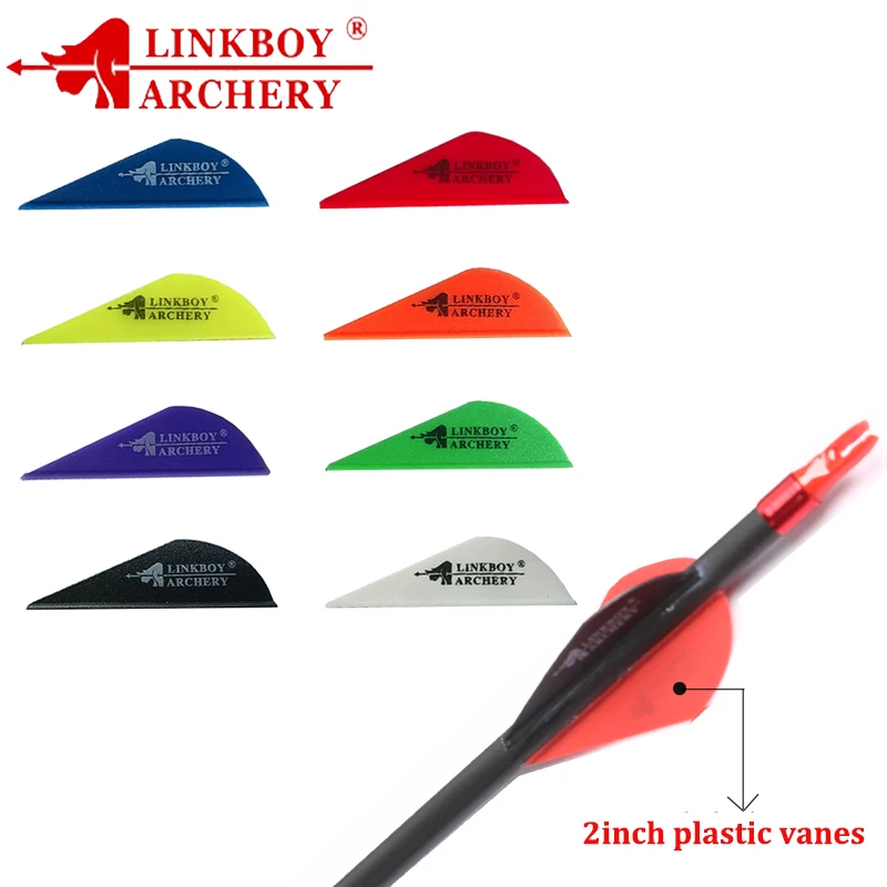 Linkboy-Archery Plastic Arrow Vanes, Feather Accessories for Carbon Arrows, DIY Compound Bow, Shooting Hunting, 2 '', 36Pcs