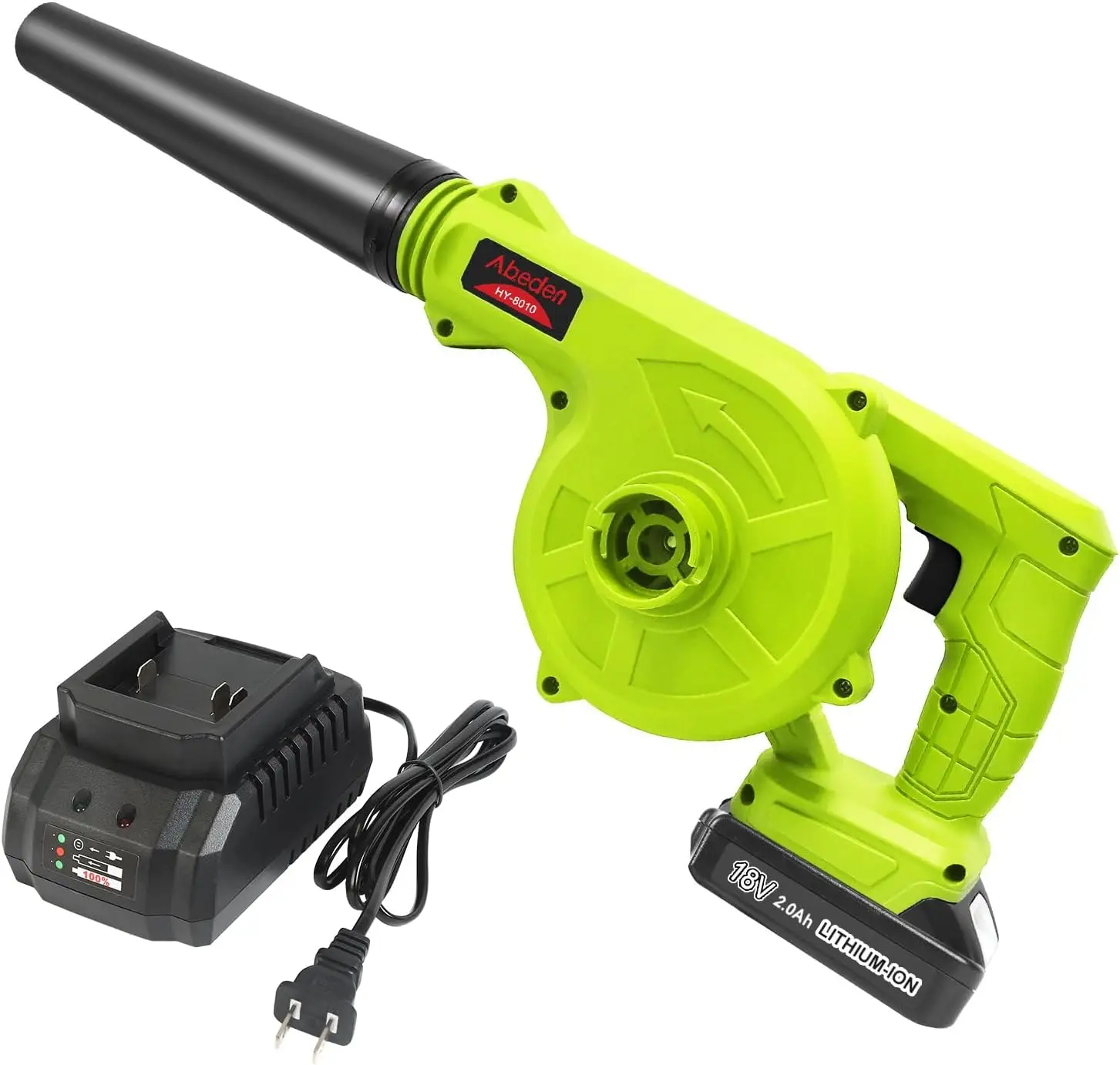 

Cordless Leaf Blower,2-in-1 Electric Handheld Sweeper/Vacuum with 18V 2.0Ah Lithium Battery for Blowing Leaf,Cleaning Dust,Small