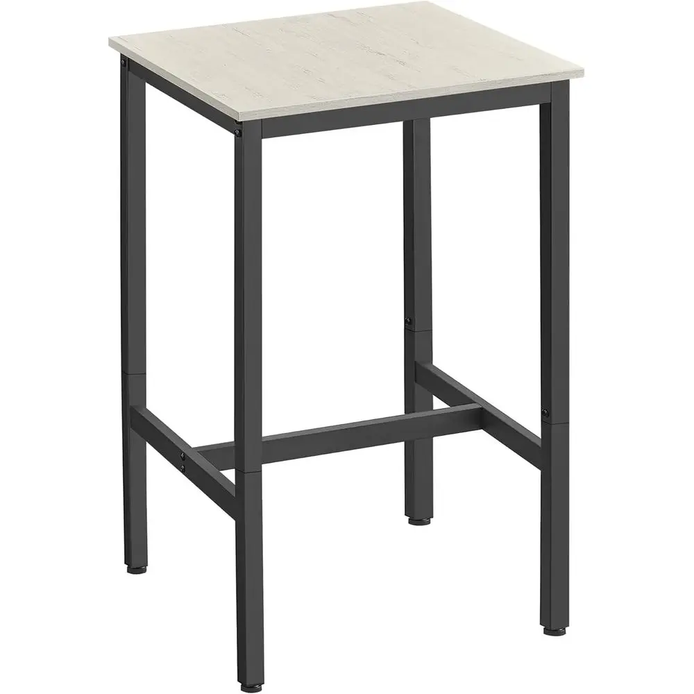

Vintage White and Ink Black Metal Bar Table, 23.6 x 23.6 x 36.2, Ideal for Kitchen, Dining, or Living Room Parties.