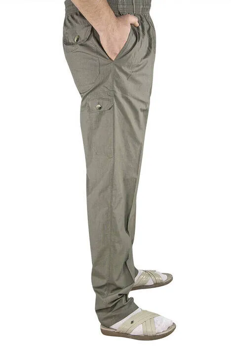 IQRAH Berat New Luxury Linen Khaki Men 'S Harem pants-Hajj Umrah 'S Trousers