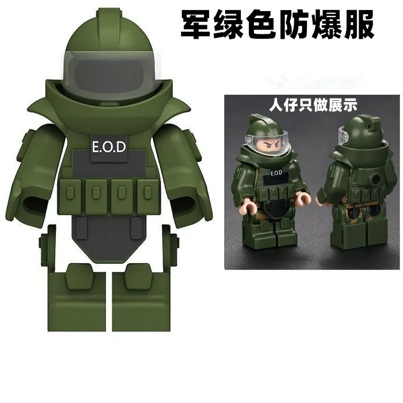 5pcs Military Action Figure Accessories Clothing Parts Small Pieces Toy Building Blocks Children's Holiday Gift
