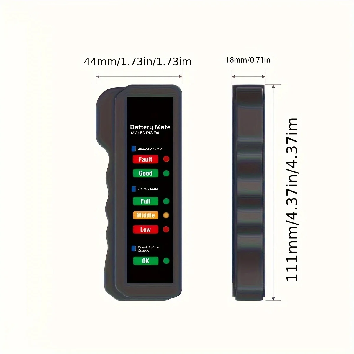 جهاز اختبار بطارية السيارة 12 فولت، جهاز اختبار المولد للسيارات، جهاز اختبار البطارية، محلل للتحقق من المولد ونظام شحن البطارية #4