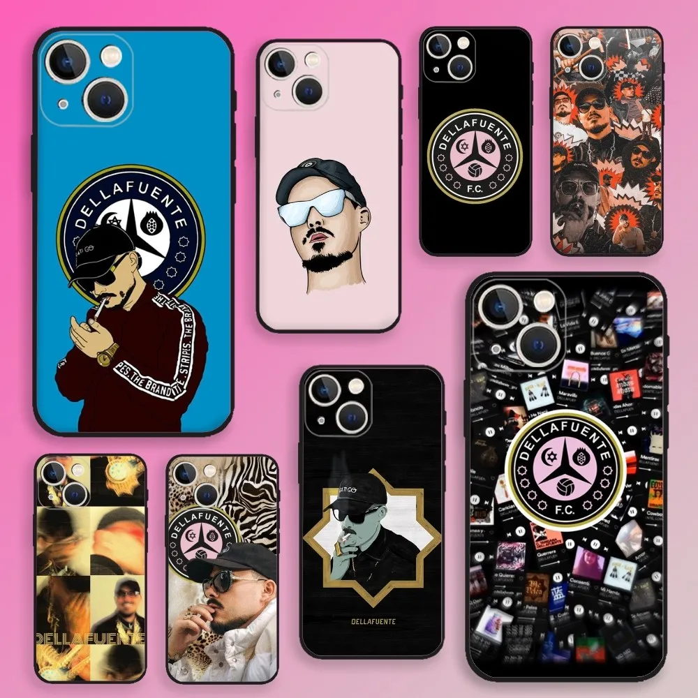 D-Dellafuente F C   Phone Case For iPhone 16,15,14,13,12,11,Plus,Pro Max,XS,X,XR,SE,Mini,8,7 Soft Silicone Black Cover
