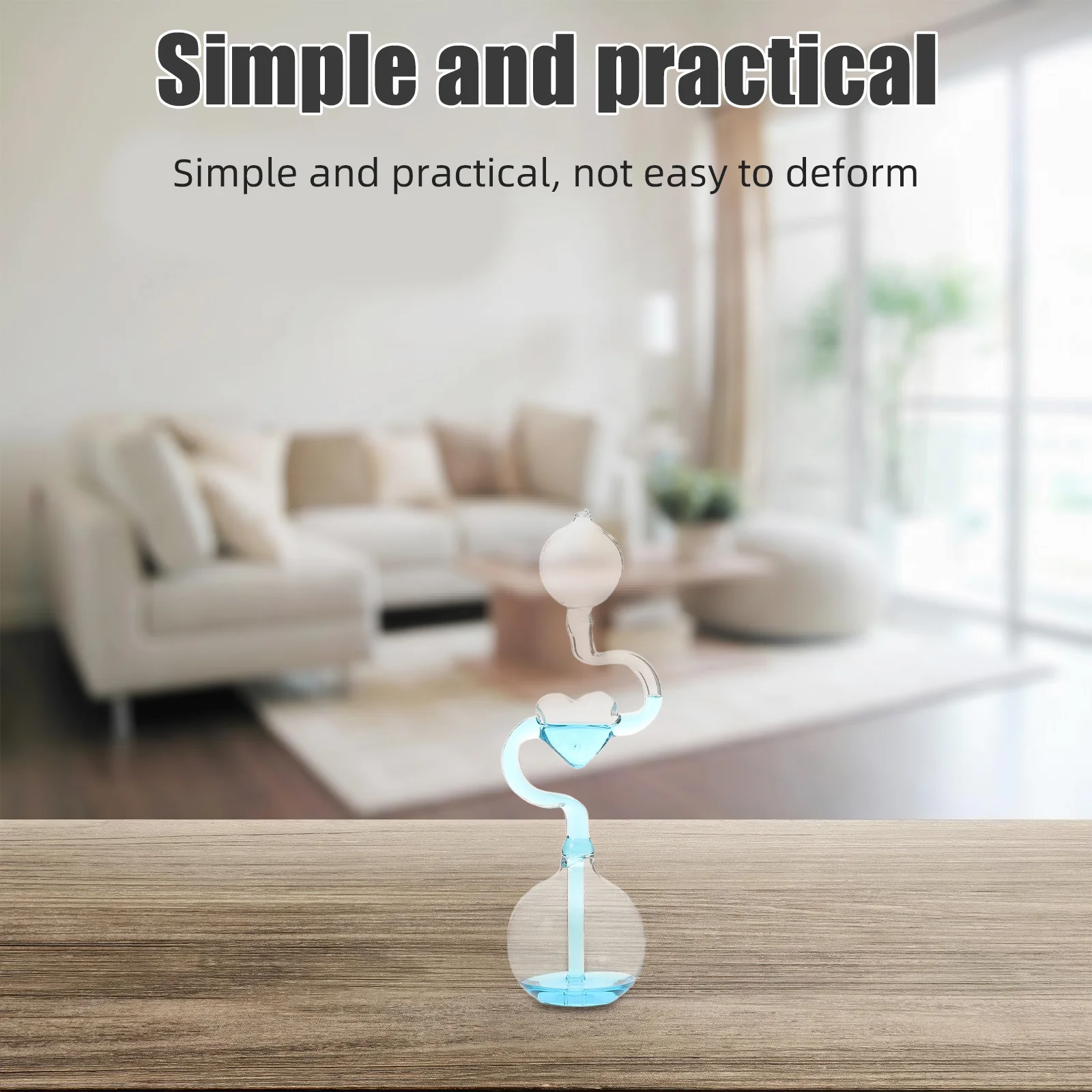 

Heart Shaped Liquid Timer Temperature Sensitive Glass Hourglass Decorative Home Desk Ornament Science For Kids Adults Heat