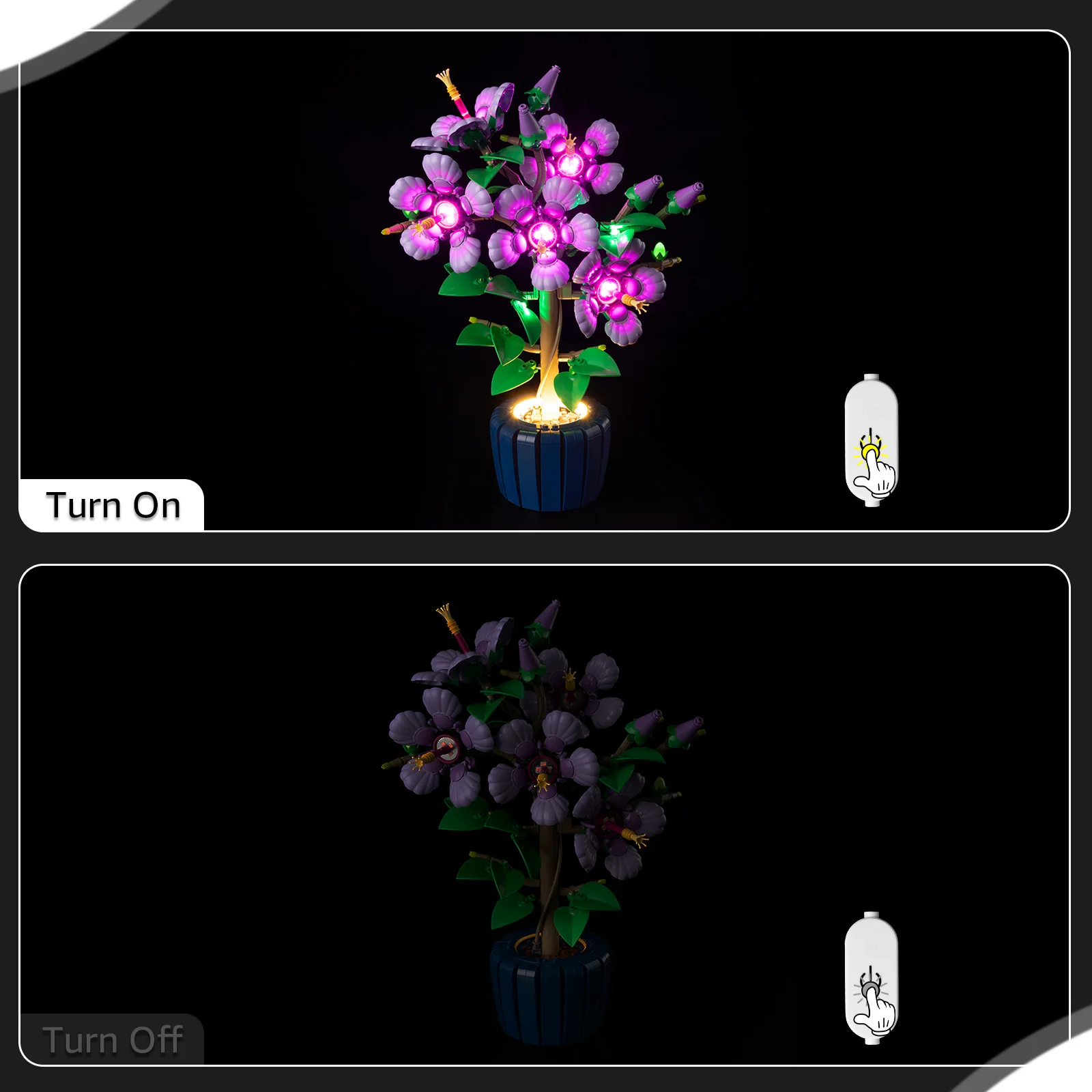 Ensemble d'éclairage LED adapté aux blocs de construction LEGO Hibiscus 10372, jouets de lampe à monter soi-même (modèle non inclus)