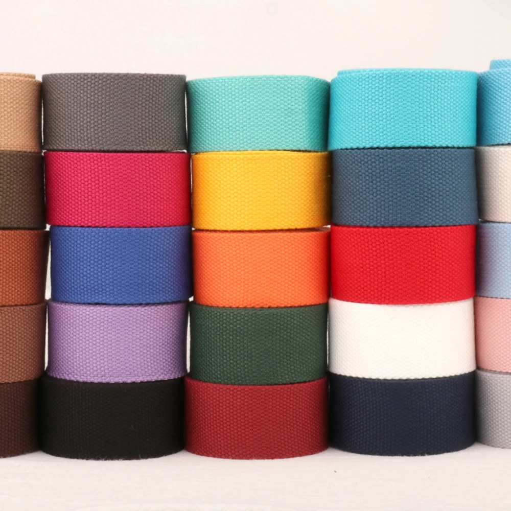 5m 25mm Canvas Webbing Belt Braided Belt Cotton Webbing Nylon Webbing DIY Backpack Suspender Sewing Bag Belt Dog Accessories