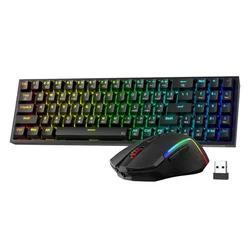 Redragon BS136 Gaming Keyboard & Mouse Combo, 75% K628 Tri-Mode Wireless RGB Mechanical Keyboard and 7200 DPI Gamer Mouse Bundle