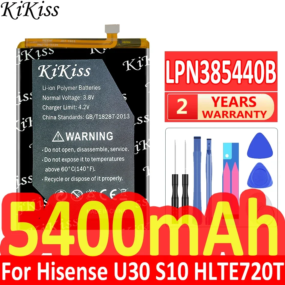 

KiKiss Powerful Battery LPN385440B 5400mAh for Hisense U30 U 30 S10 S 10 HLTE720T Batteries