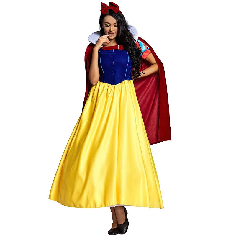 

Princ Dr loween Par Red Robe Snow Queen ous Queen Cosplay Court Costume Long Dr Women's Ethnic Wear