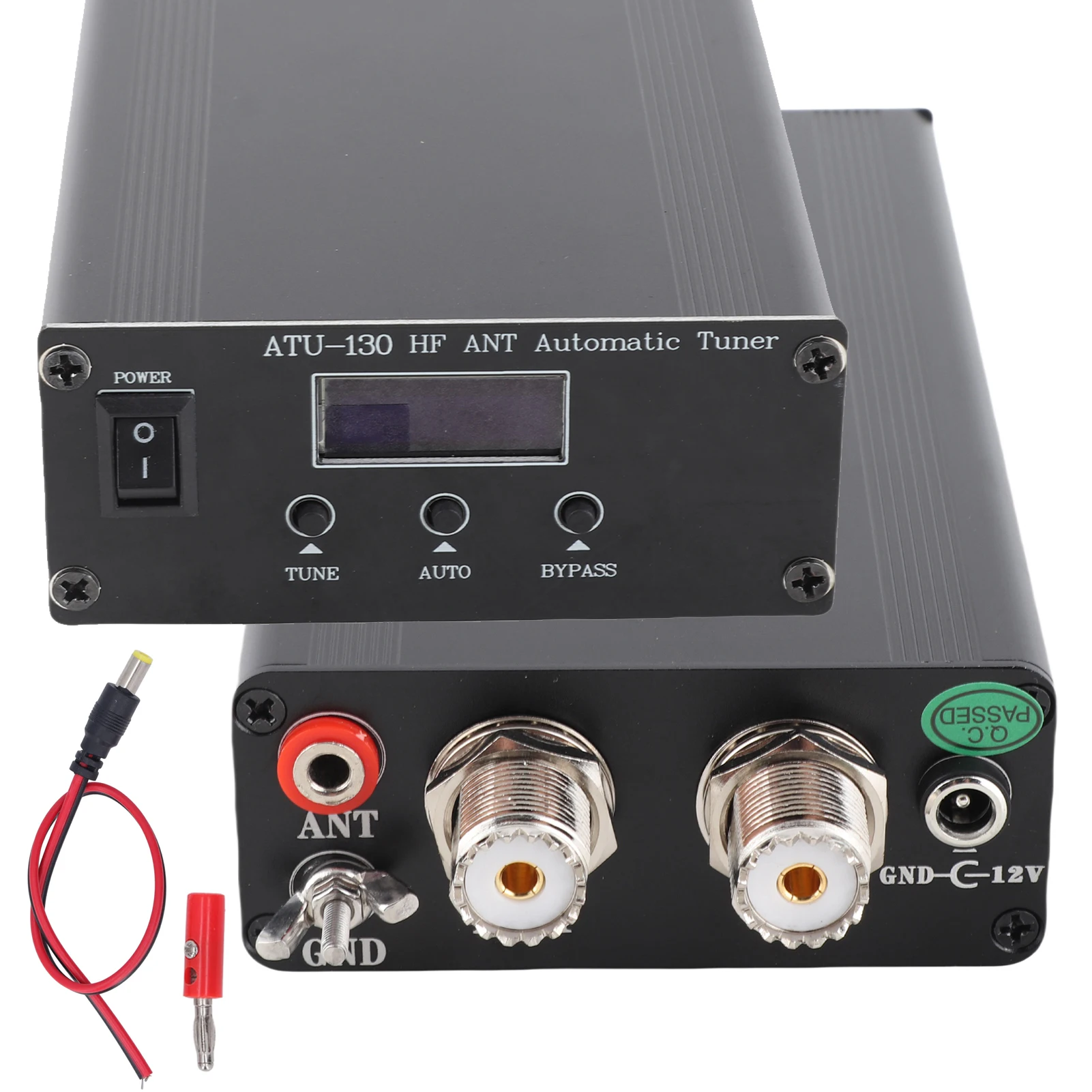 

ATU-130 Shortwave Automatic Antenna Tuner 1.8‑50MHz 200W 5Ω-1.2KΩ Tuning Impedance Range 10‑15VDC Antenna Tuner
