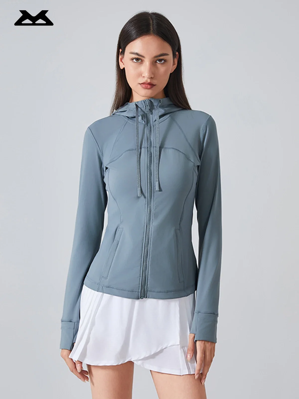 New Women's Sports Hoodie Jacket - Slim Fit Zip-up Stretchy Running, Yoga Outerwear