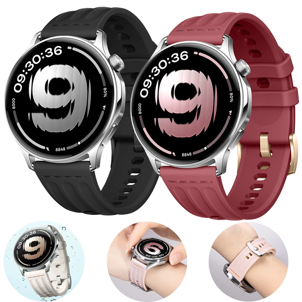 18mm 22mm Silicone Strap For OPPO Watch S X3 Mini X2 X 4Pro 3Pro Wristband For Oneplus Watch 4 3 2 2R Lite Bracelet