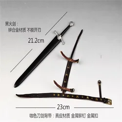 Hot Sale 1/6 Mini Cold Weapon Toy Black Fire Sword Knife Sword Straps High Quality Model Fit 12'' Action Figures In Stock