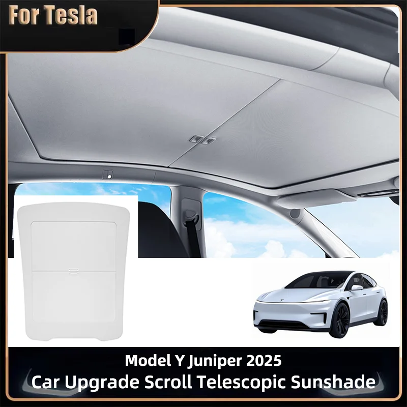 

Обновленный солнцезащитный козырек для Tesla Model Y Juniper 2025, солнцезащитный козырек на крыше, выдвижной солнцезащитный козырек, стеклянный солнцезащитный козырек, аксессуары для просветки