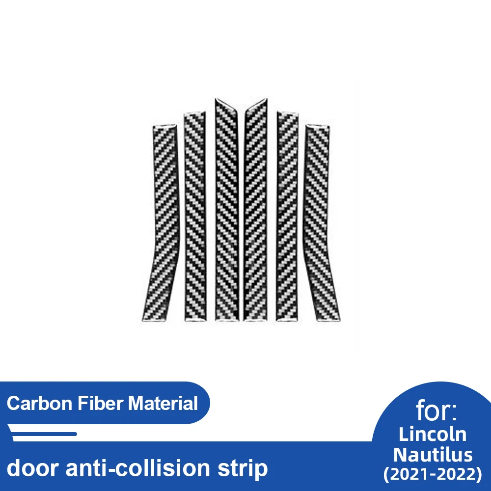 For Lincoln Navigator 2021-2022 Carbon Fiber Car Door collision prevention strip Sticker Trim Film  Accessories
