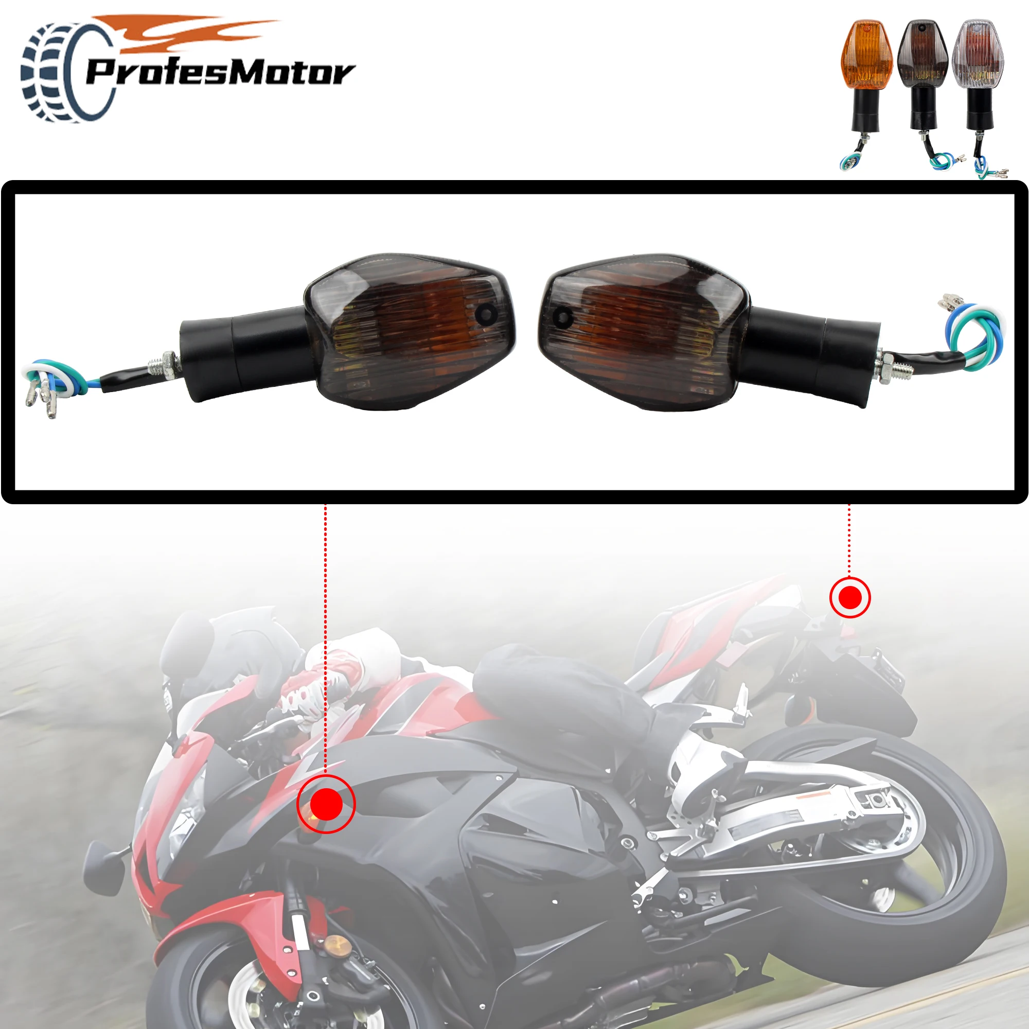 

For HONDA Motorcycle Turn Signal Indicator Lamp CBR600RR CBR 600 F3 F4 F4i CB1300 CB1000R CB400 VTR Motobike warning Light Parts