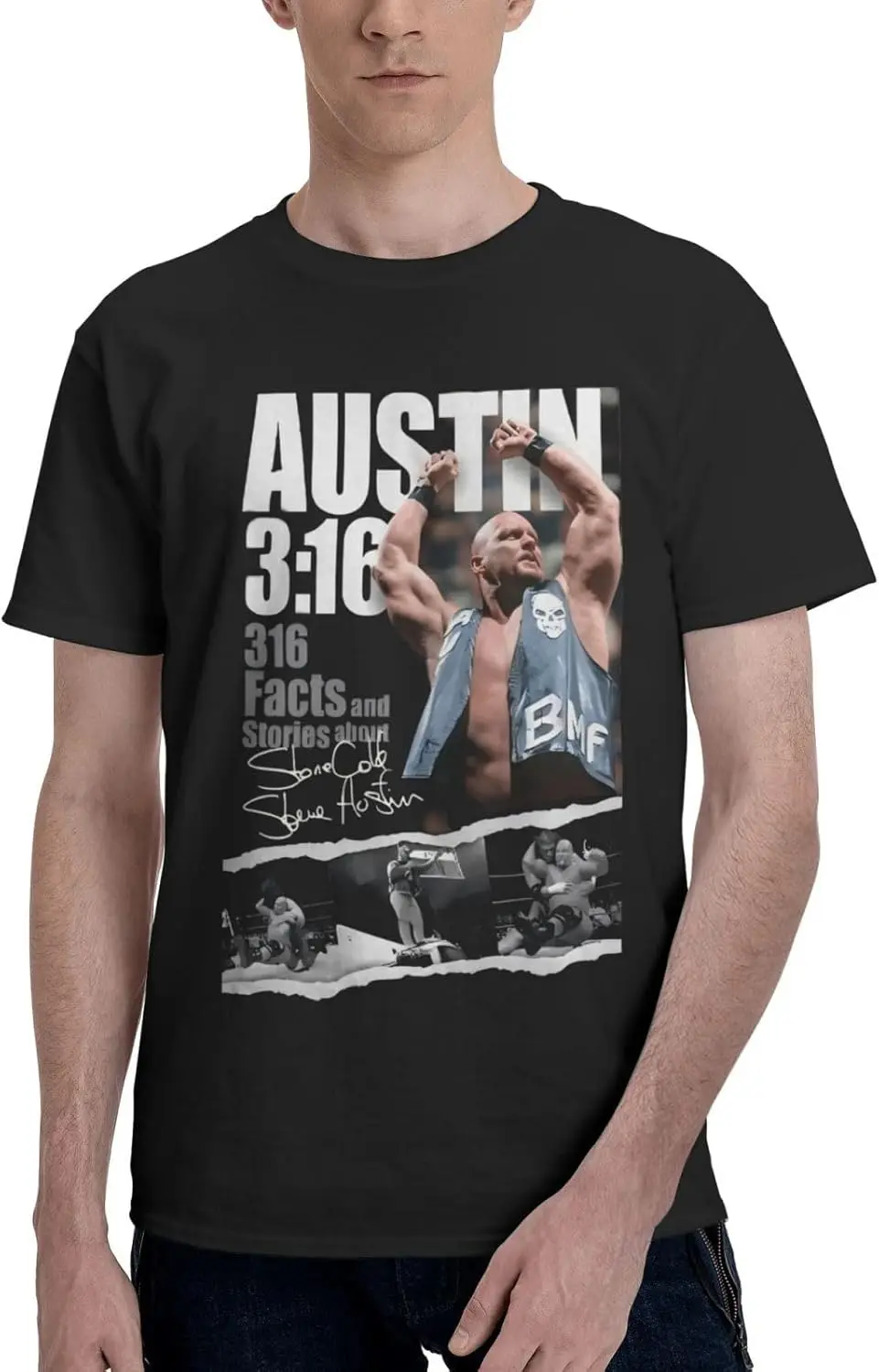 

Men's and Womens Austin 3:16 Shirts Fashion Cotton Short Sleeve T Shirt TopBlack