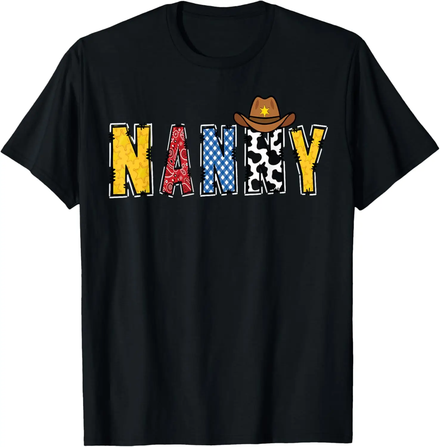 Cowboy Nanny Western Rodeo Theme Kids Birthday Party T-Shirt