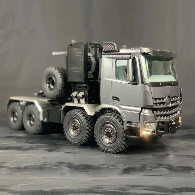 1/14 RC Metal Heavy Duty Trailer RTR 8X8 Full Drive With Lock Differential Rescue Truck Model For Tamiya Scania Parts