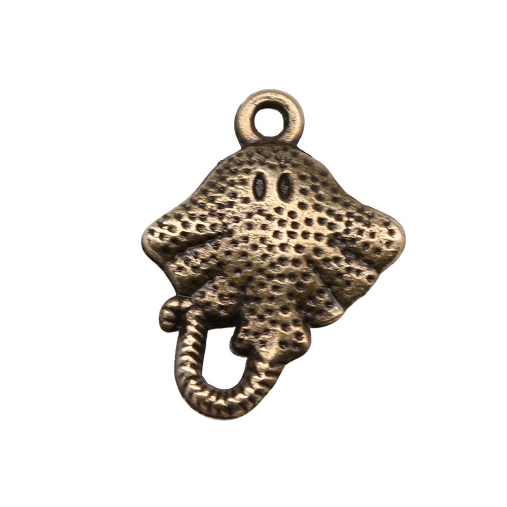 WYSIWYG 20pcs 21x13mm Charms Stingray Fish Mobula Antique Silver Color Making Pendant Fit Vintage Manta Ray Charms