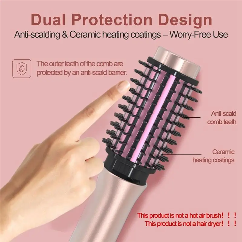 ABZA-Cordless Hair Curler Cordless Curling Iron Rechargeable Cordless Curling Iron Rose Gold
