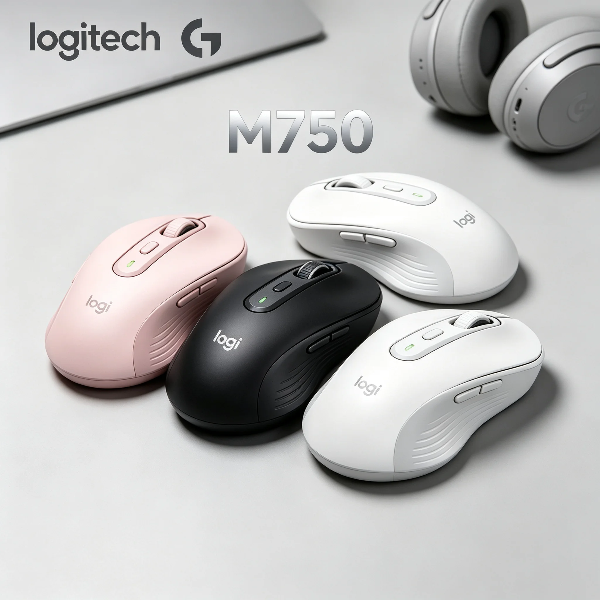 Logitech Signature M750 Office Wireless Mouse Reliable Multi‑device Switching Mice For Work And Casual Gaming