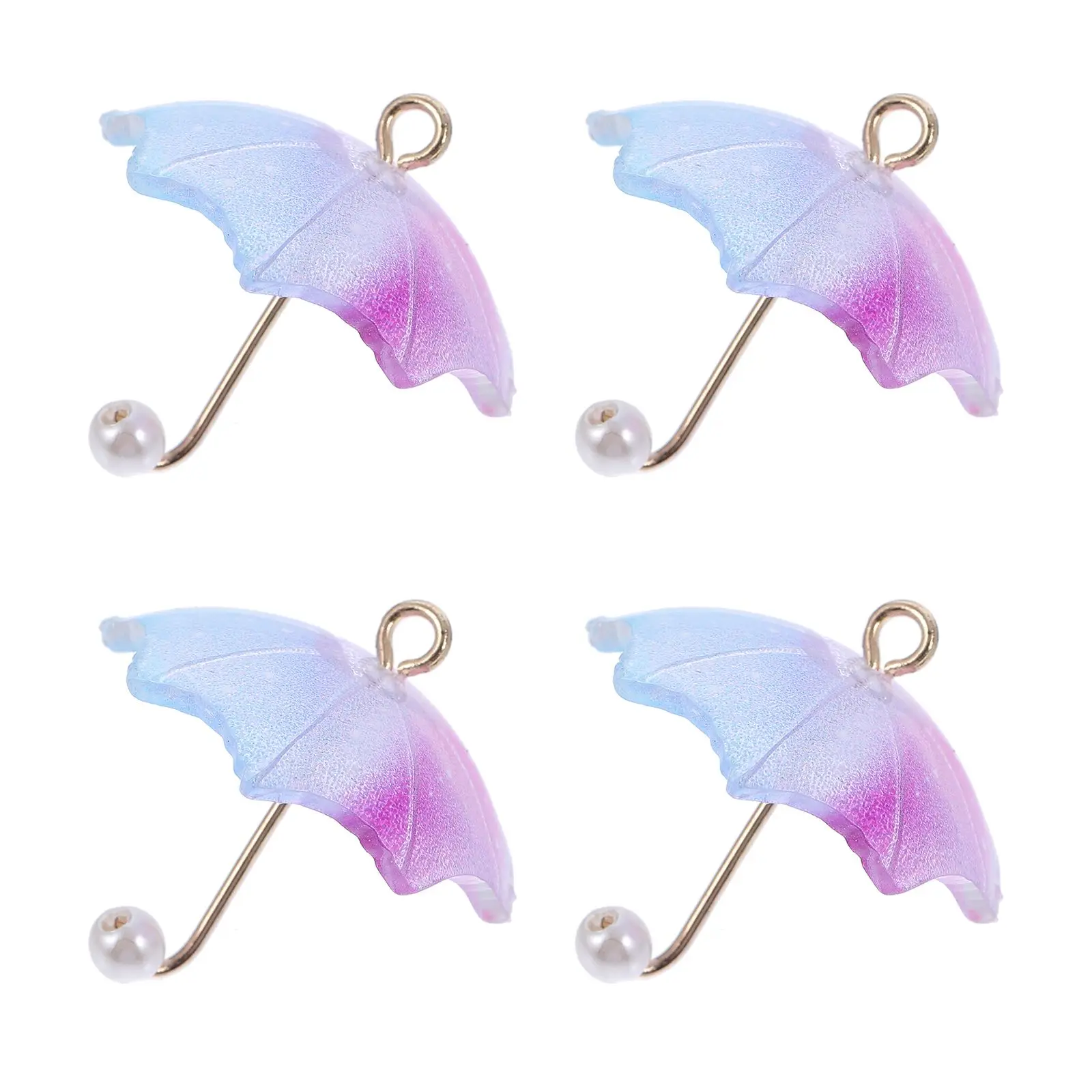

4 Pcs Acrylic Umbrella Earrings Accessories Fashion Decoration Beads Creative Eardrops DIY Jewelry Making Necklace Keychain