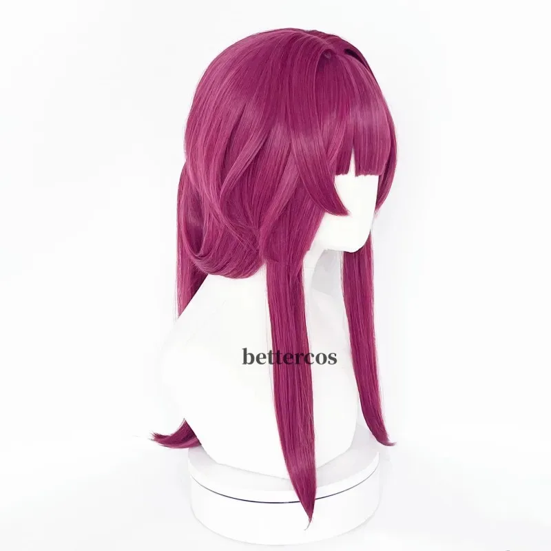 sisi 223343 سنتيمتر أنيمي: ستار السكك الحديدية تأثيري الوردي الأرجواني كافكا هونكاي شعر مستعار مقاومة للحرارة الاصطناعية خصلات الشعر المستعار