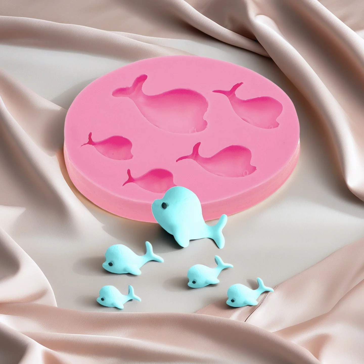 Ocean Sea Turtle Fish Silicone Mold for Chocolate Gummy Candy Sugar Craft Clay Cake Baking Soap Candle Supplies
