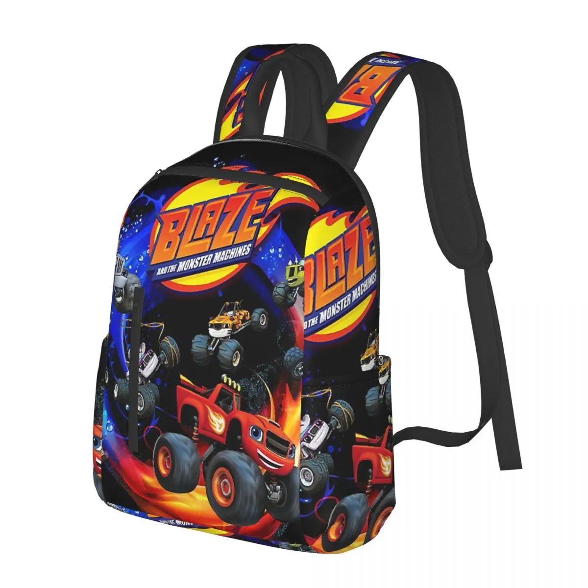 Blaze And The Monster Machines Active Student Backpack School Bag Hiking Travel Daypack for Boys Girls Bookbag Shoulder Bags