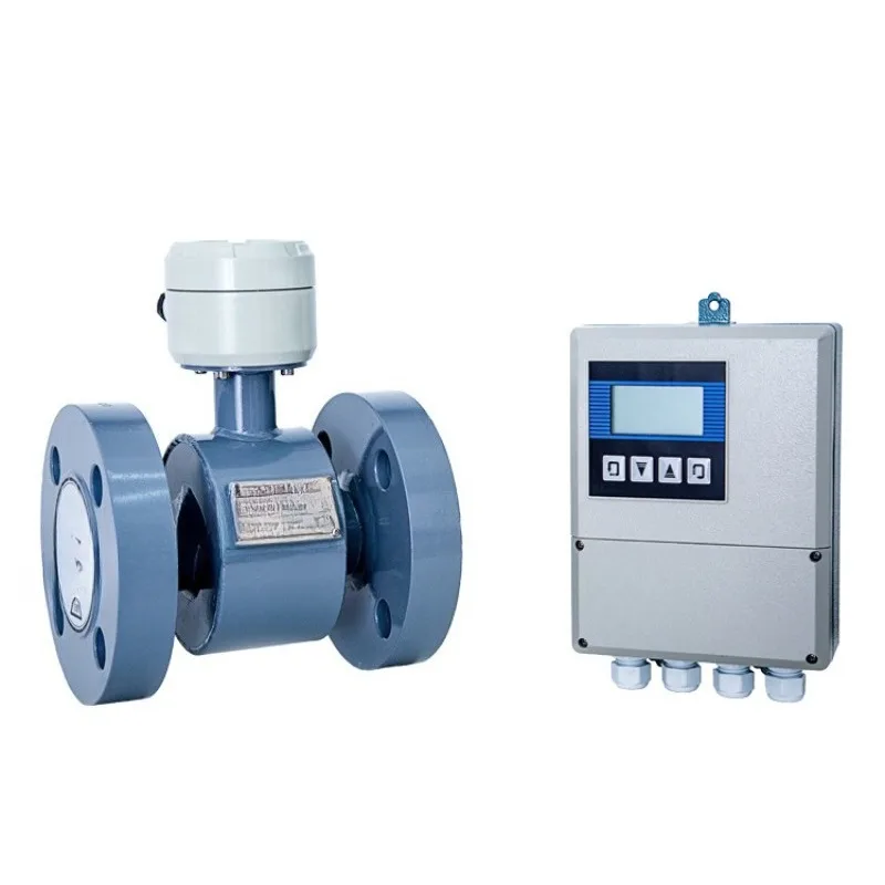 Electromagnetic flowmeter integrated digital display strong acid and alkali industrial sewage mud pulp anti-corrosion chemical v