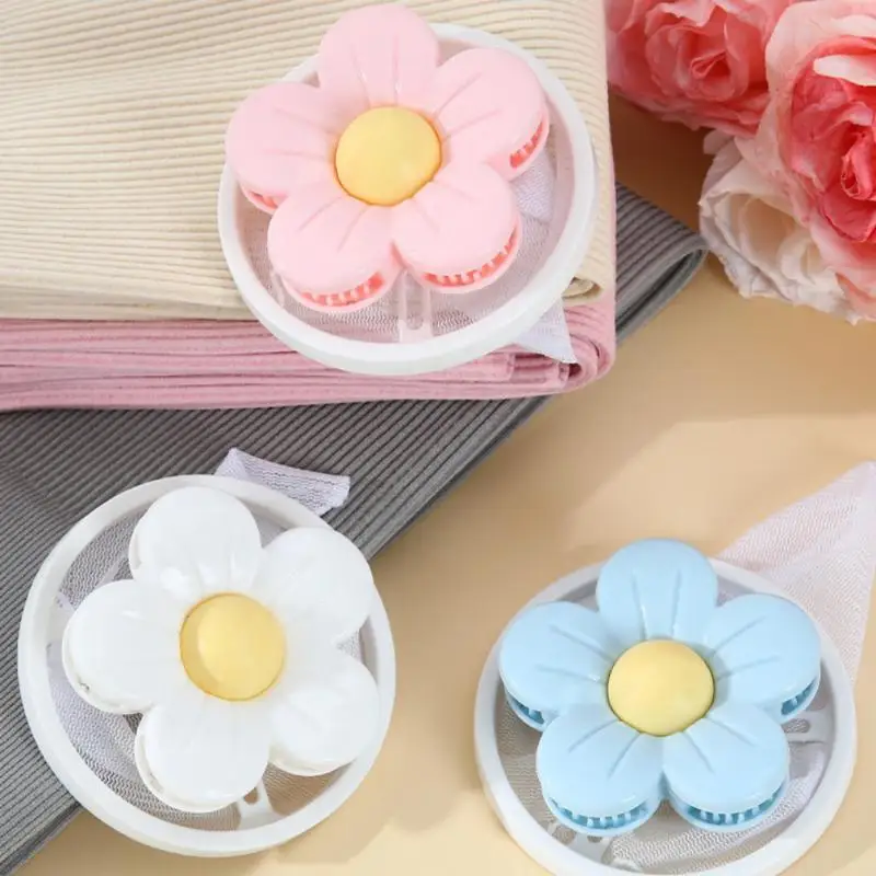 Flower Shaped Washing Machine Lint Filter Double Layer Floating Hair Catcher Reusable Multicolor Laundry Cleaning Tools
