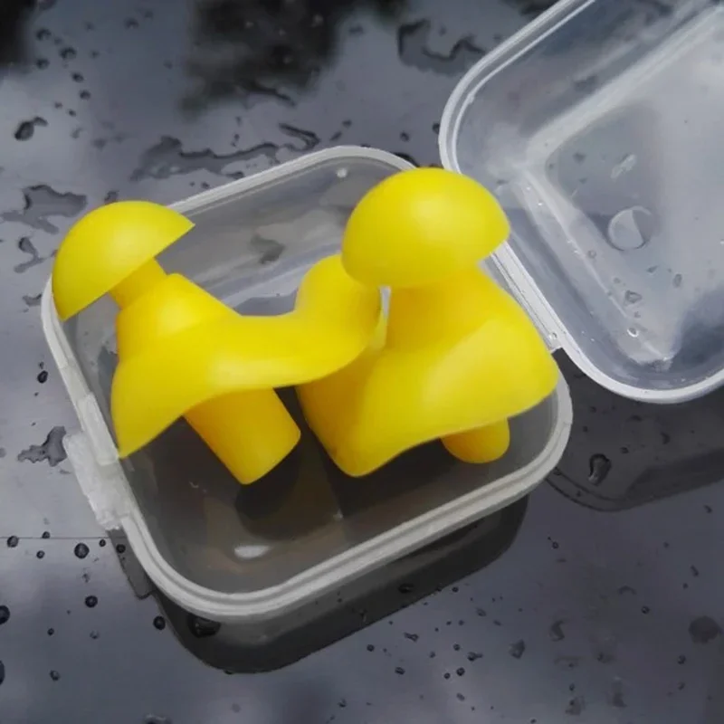 Weiche tragbare staubdichte Ohrstöpsel mit Box, wasserdicht, für Erwachsene, zum Schwimmen, Silikon-Spiral-Ohrstöpsel, Tauchen, Wassersport-Zubehör – Detail 5