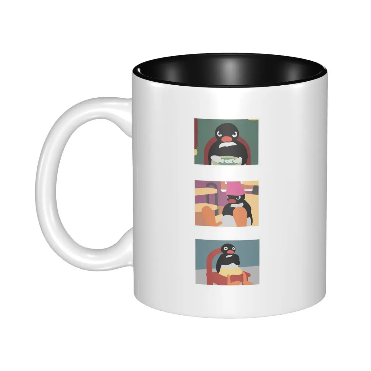 Angry Pingu Penguin Mug Funny Ceramic Coffee Cups Tea Mugs Milk Cup Drinkware Gifts for Friends