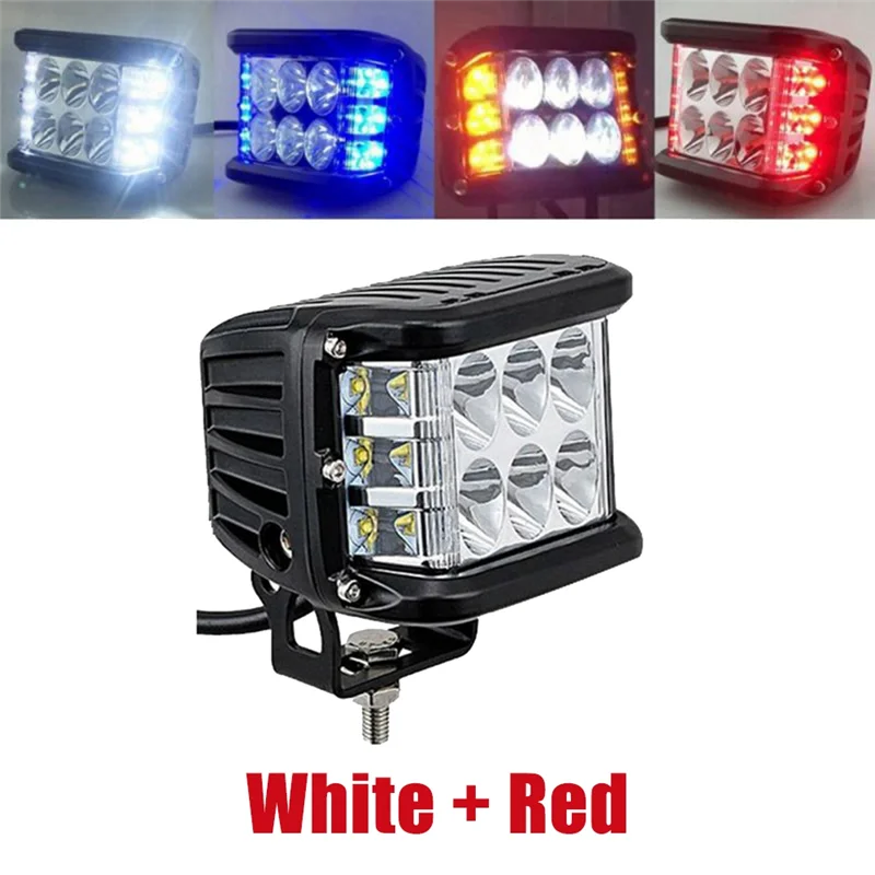 Auto Triple Side Lighted Work Light Dome Light Burst Flashing Light Headlight Spotlight Strobe Light LED Auto Supplies B