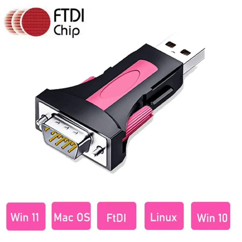 USB to RS232 Adapter FTDI Chipset USB to Serial Converter Adapter USB RS232 Cable FTDI for Windows 11/10/ 8.1 8 7 Vista XP Mac