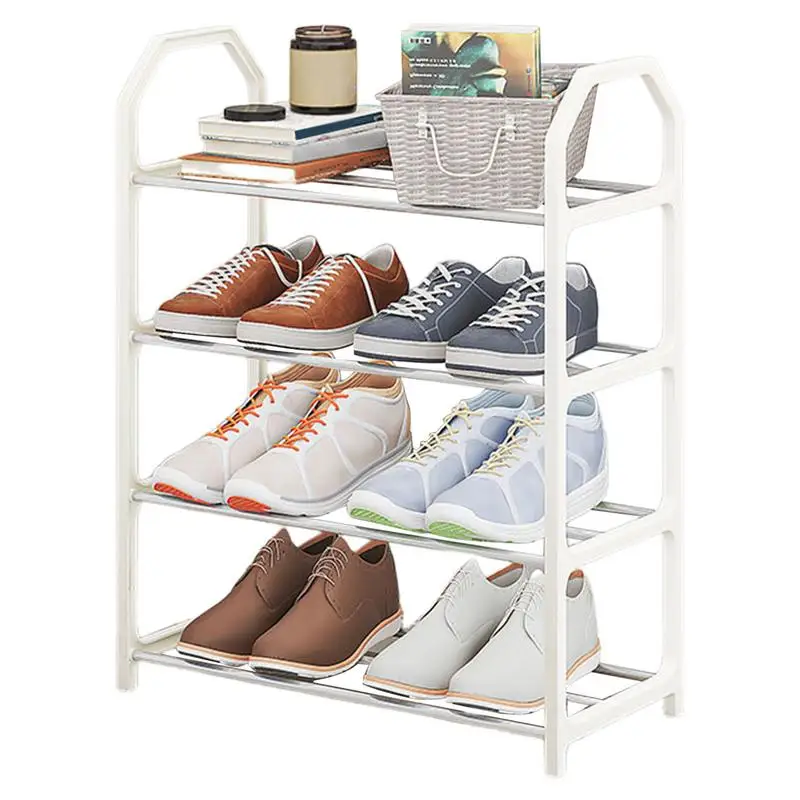 

Shoe Storage Shelf Shoe Organizer Storage 4 Tier Space Saver Shoe Rack Shoe Shelf Storage Organizer Large Capacity Free Standing