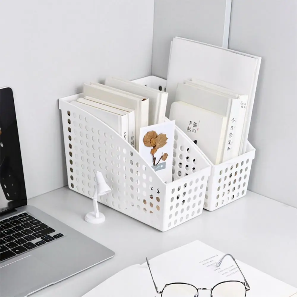 Sundries Storage Box A4 File Storage Box Desktop Organizer Paper Organizer File Organizer Box Minimalism White Document Holder