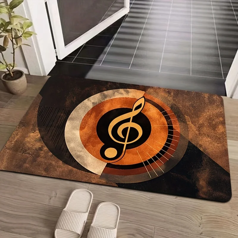

1 шт. винтажный коврик для музыкальных нот из искусственной овчины, полиэфирная ткань, можно стирать в машине, подходит для украшения спальни, гостиной