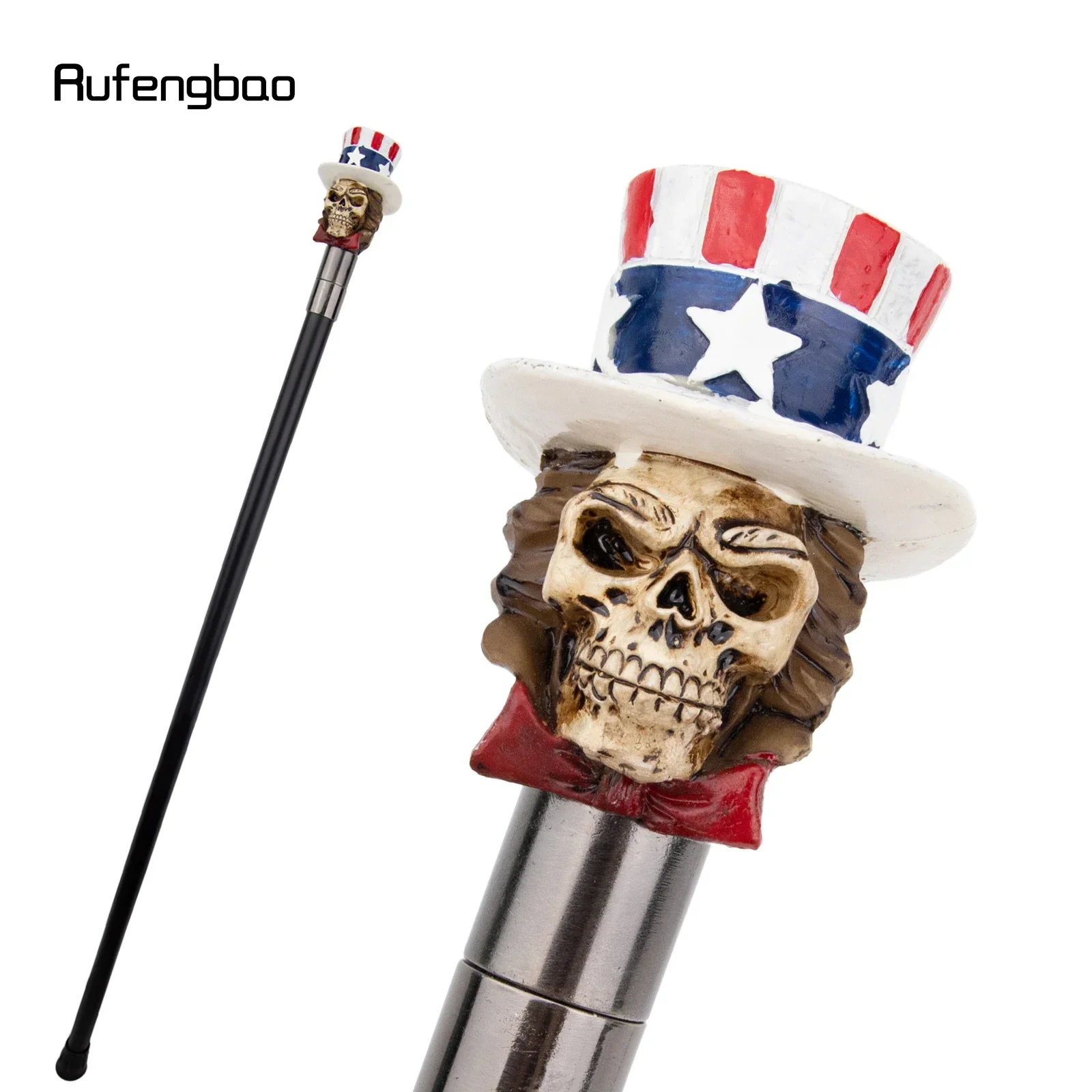 الأصفر الراتنج قبعة الجمجمة رئيس عصا للمشي الأزياء الزخرفية الصلب عصا شهم أنيقة تأثيري قصب مقبض Crosier 94 سنتيمتر