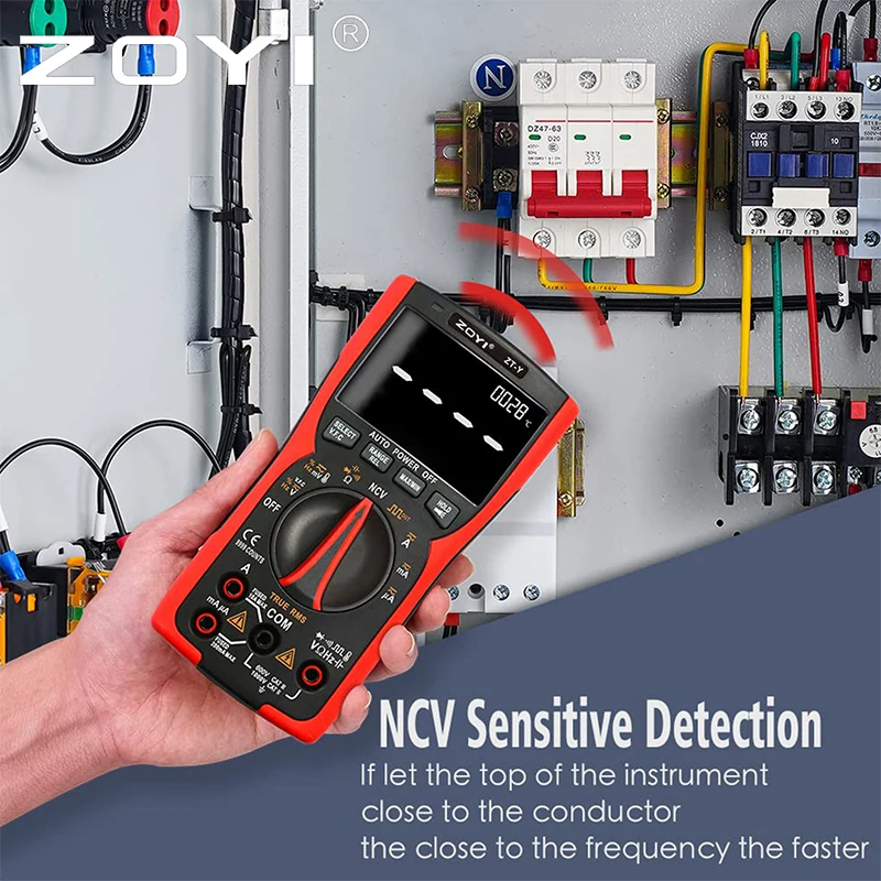 Zoyi-high-precision Faixa Automática Multifuncional Multímetro Digital Anti-burn Inteligente Zt-y Manutenção Eletricista