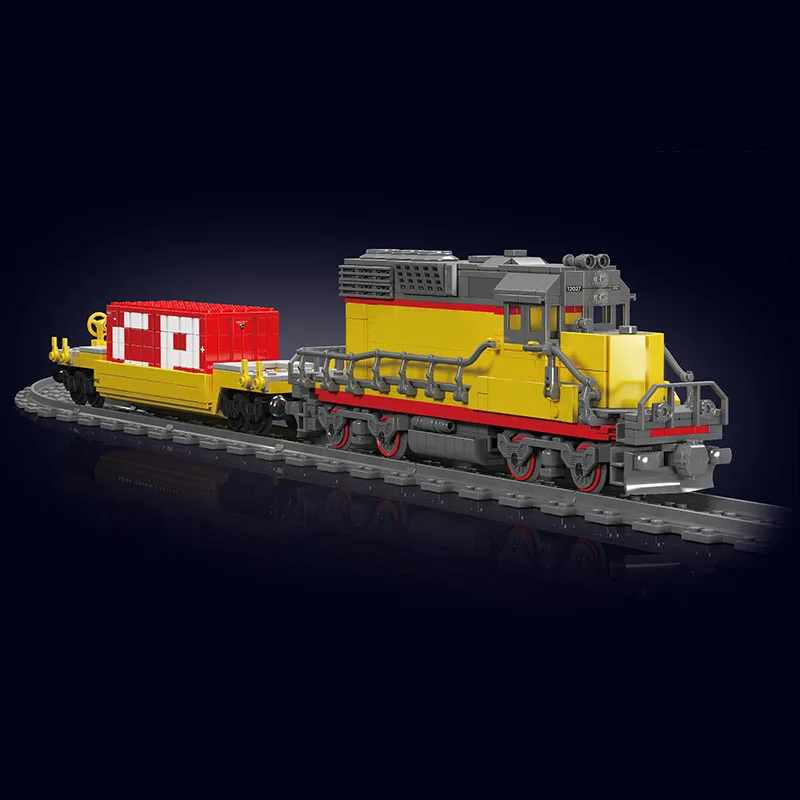 1170PCS Stampo Re 12027 Treno Ferroviario Tecnico Building Blocks Telecomando EMD SD40-2 Locomotiva Diesel Modello di Montaggio giocattoli