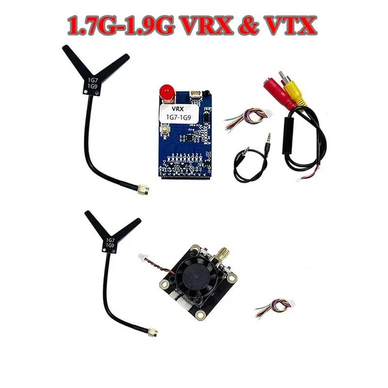 1.7G 1.9G VRX 1.7G 1.6W FPV VTX 8CH FPV وحدة استقبال جهاز إرسال الفيديو اللاسلكي PAL/NTSC لنظارات FPV Fatshark Skyzone #2