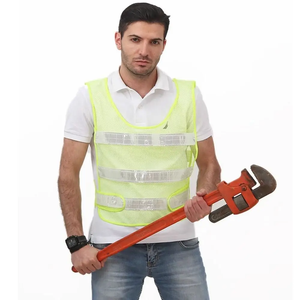 سترة جري عالية الوضوح شبكية قابلة للتنفس متعددة الألوان سترة شبكية فلورسنت خفيفة الوزن وقابلة للتعديل #3